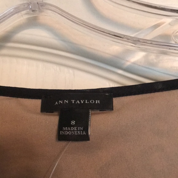 Ann Taylor Sleeveless Eyelash Leopard Print Top with shimmer - Picture 6 of 7